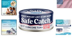 Safe Catch Canned Lowest Mercury Limit Albacore Tuna 5 Ounce (Pack of 12)