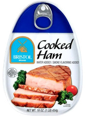 Bristol Smoke Flavor Cooked Ham 16 oz ( Pack of 24 ) ~Exp 3/07/2029