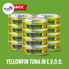 E.V.O.O. Solid Yellowfin/Light Tuna in Extra Virgin Olive Oil – 4.5 Oz Can (Pack