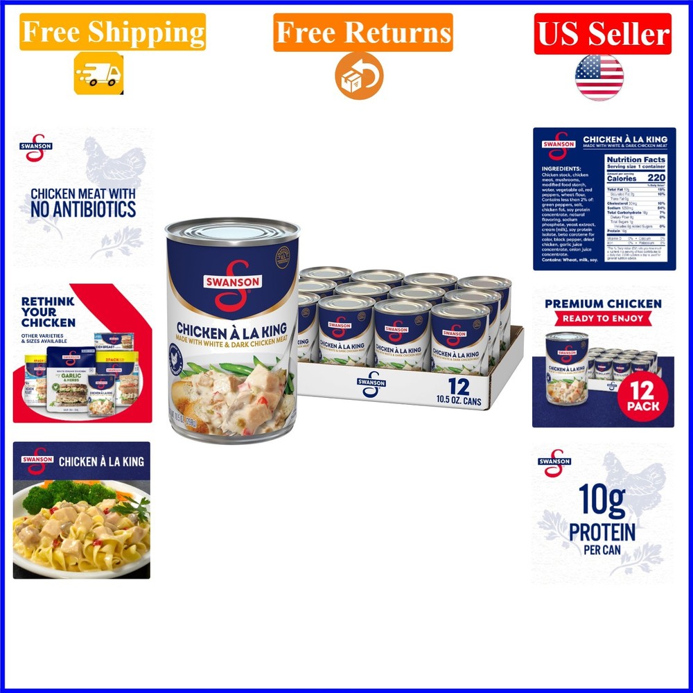 Swanson Chicken à la King Canned, 12 Pack, 10.5 oz, No Additives