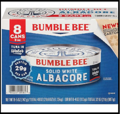 Bumble Bee Solid White Albacore Tuna in Water 5 oz Can (Pack of 8) – Wild Caught