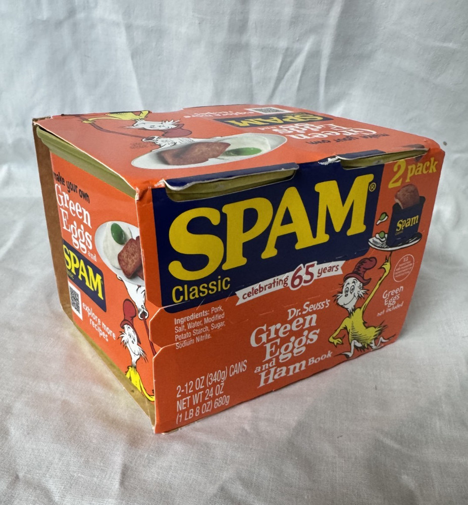 Spam Classic Green Eggs And Ham SPAM LIMITED EDITION (Two 12oz Cans) (6/2028)