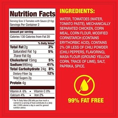 Hormel Tamales CHICKEN in CHILI SAUCE Sauce 99% Fat Free 15 oz. (3 Pack)
