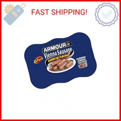 Armour Star Vienna Sausage, Barbecue Flavored, Canned Sausage, 4.6 oz (Pack of 6