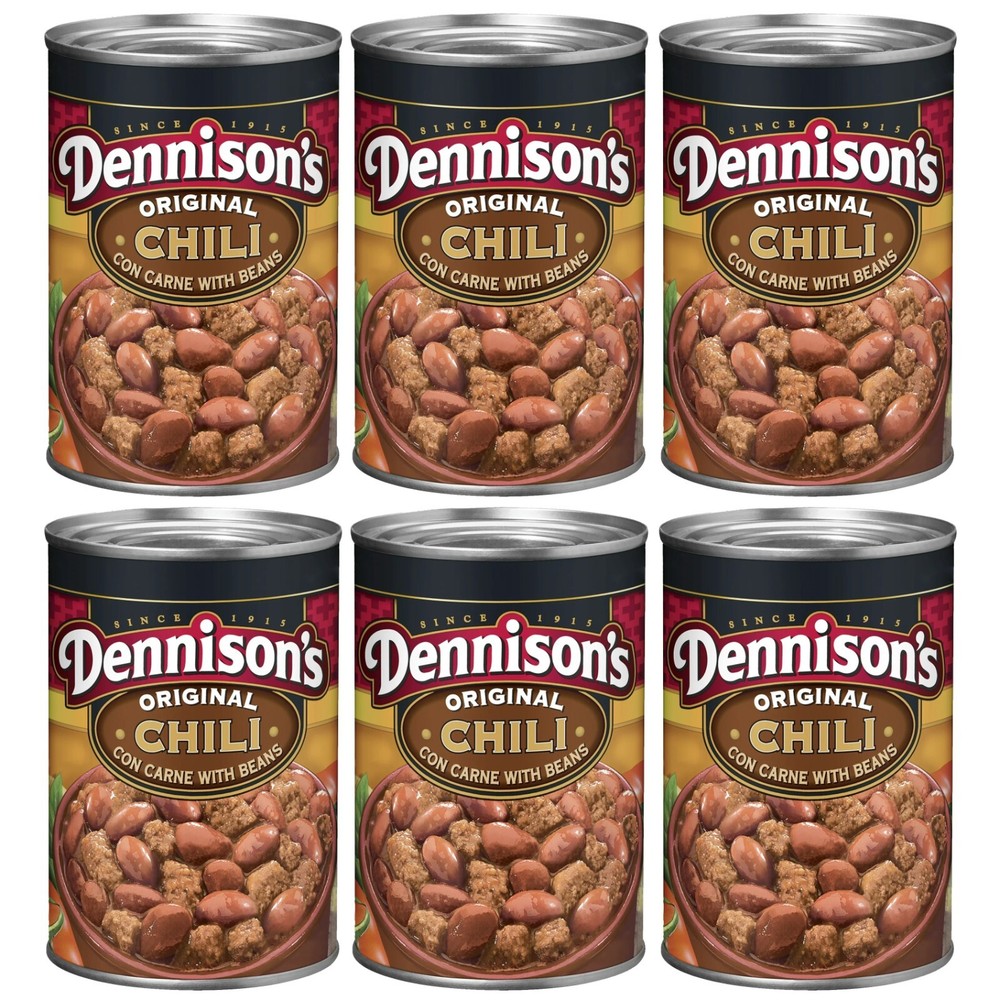 Dennison’s, ORIGINAL Chili Con Carne with Beans, 15oz Can (Pack of 6)