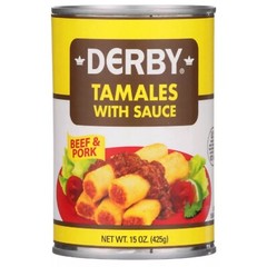 La Preferida Canned Derby Tamales with Sauce (3 Cans)