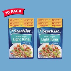 Chunk Light Tuna Pouch 10 Pack, 17g Protein, 70 Calories, Keto, Gluten Free
