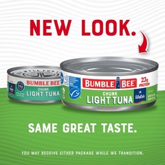 Bumble Bee Chunk Light Tuna In Water, 5 oz Cans Pack of 48 – Wild Caught Skip…