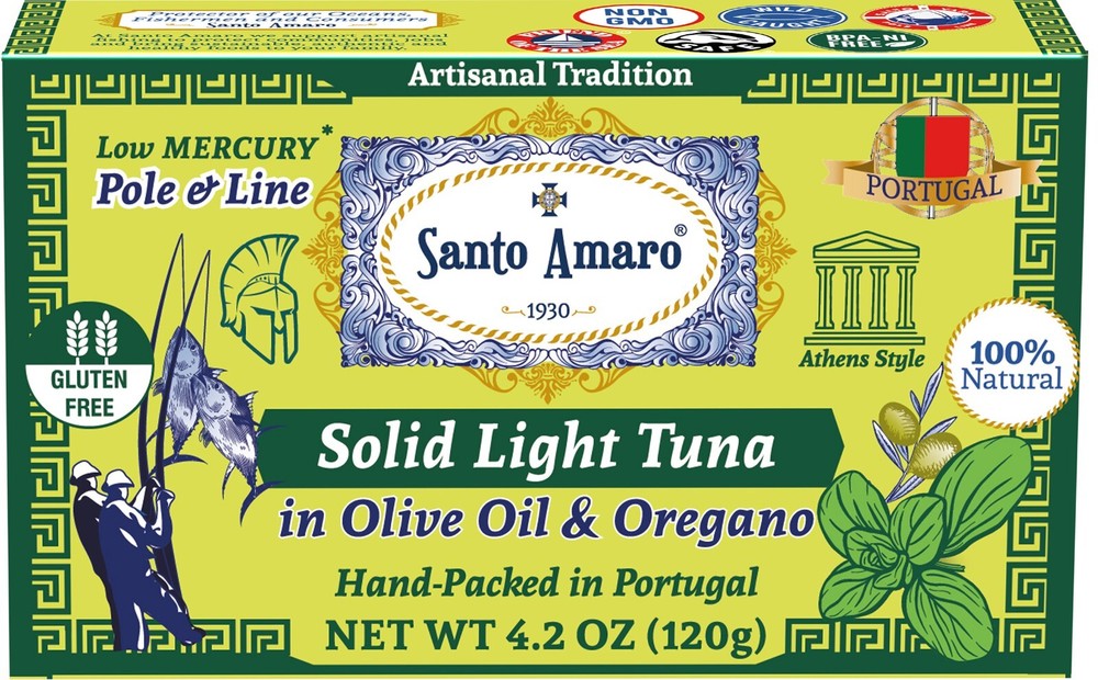 6 Pk: Santo Amaro Pole & Line Wild Tuna Fillets in Virgin Olive Oil – OREGANO