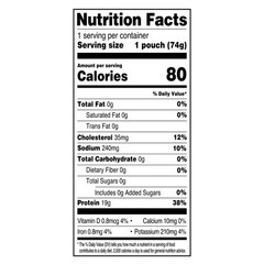 (6 pack) Great Value Chunk Light Tuna in Water, 2.6 oz Pouch