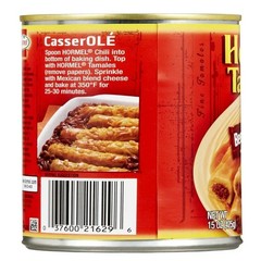(4 pack) HORMEL Beef Tamales in Chili Sauce, Shelf-Stable, 15 oz Steel Can