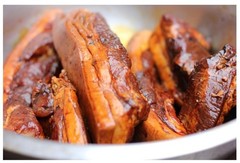 Chinese Style Bacon Cured Pork (Product of USA) Kam Yen Jan 五花腸肉 12 oz./ Pack