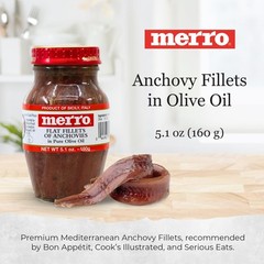 Anchovy Fillets in Olive Oil 5.6 oz – Imported Italian HandPacked Anchovies, …