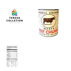 Canned Beef Chunks, Favorite Amish Food, 25 Oz. Pack of 3