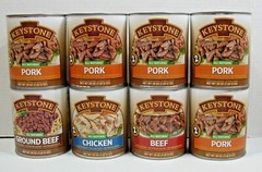 (8 Cans) Keystone ALL NATURAL (5) Pork (1) Ground Beef (1) Chicken (1) Beef 28oz