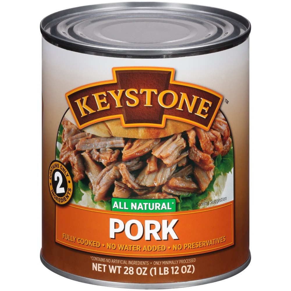 6 Pack – Keystone Meats Natural Pork Fully Cooked 28 oz Food✅, No Preservatives✅