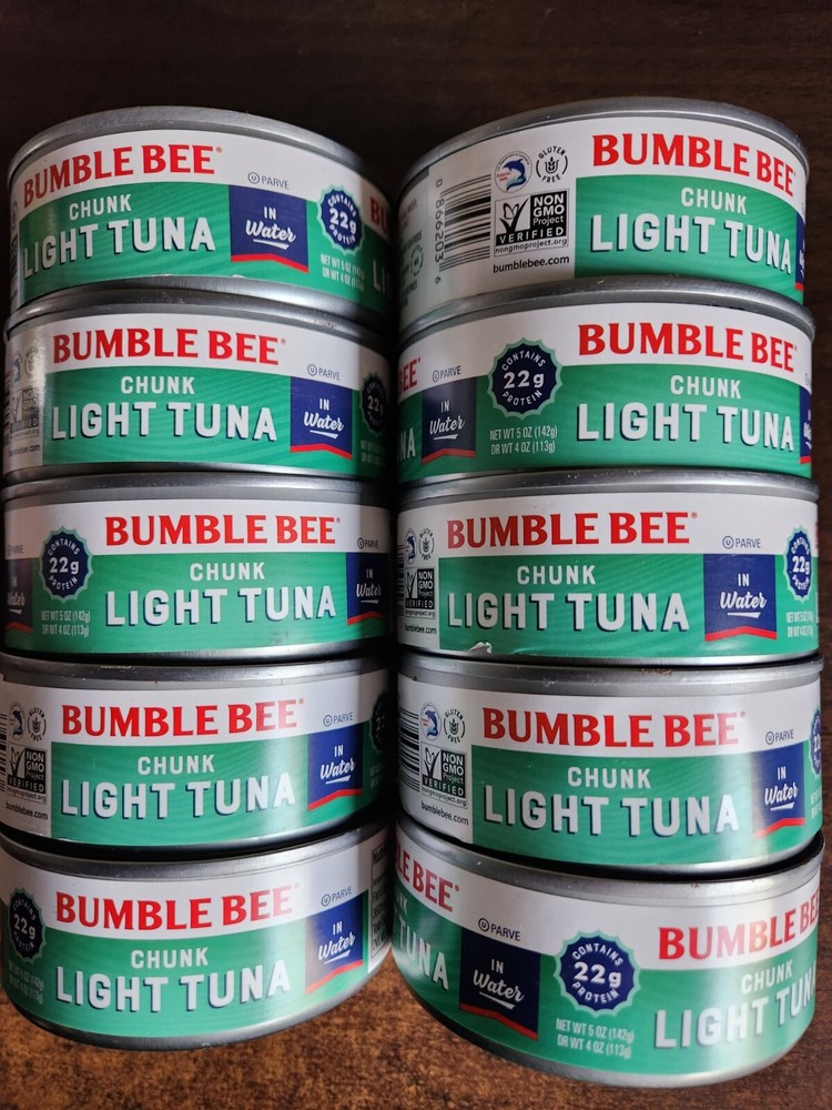 BUMBLE BEE CHUNK LIGHT TUNA IN WATER (PACK OF 10 CANS) NET WT 5 OZ EACH 01/2025