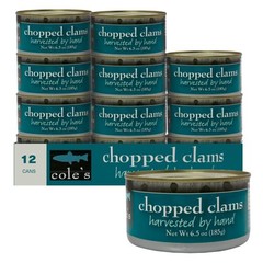 COLES CANNED AND CHOPPED CLAMS – Harvested in Crystal Clear Water, Gluten Fre…
