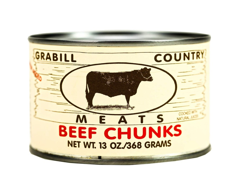 Grabill Country Meats Canned Beef Chunks, Favorite Amish Food, 13 Oz. (Pack of 2