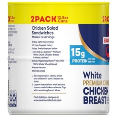 Chunk Chicken Breast in Water Canned 12.5oz 2 Pack,Free shipping in 2 days…