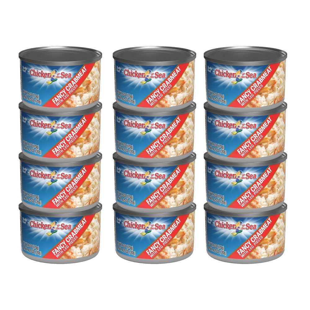 Fancy Crabmeat with Leg Pieces 6 oz. Can (Pack of 12)