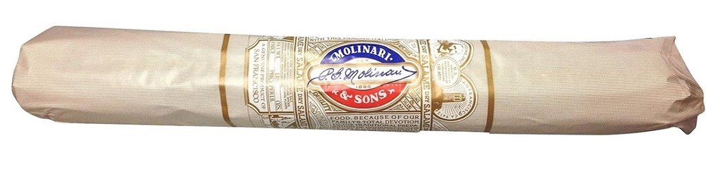 Molinari & Sons San Francisco Italian Dry Salami 3lb Molded Salame Paper Wrapped