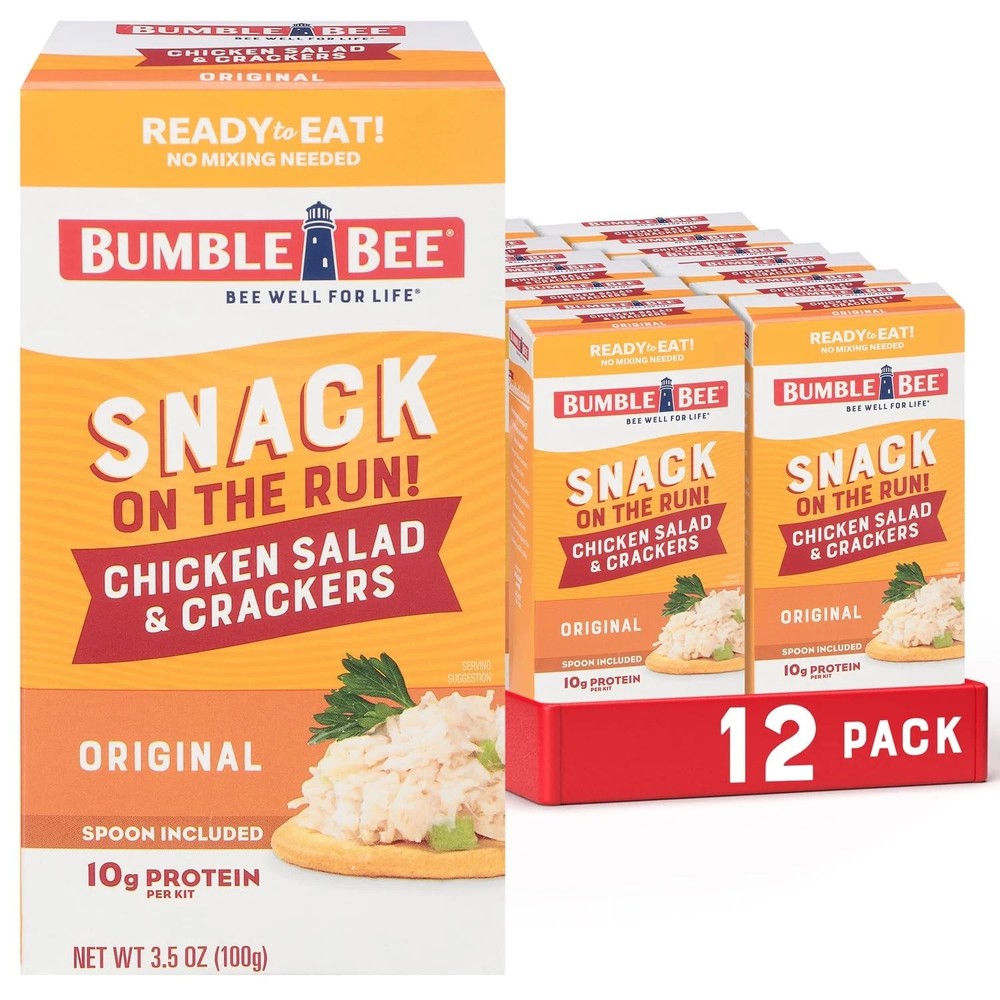 Bumble Bee Snack on the Run Chicken Salad with Crackers Kit, 3.5 oz Pack of 12
