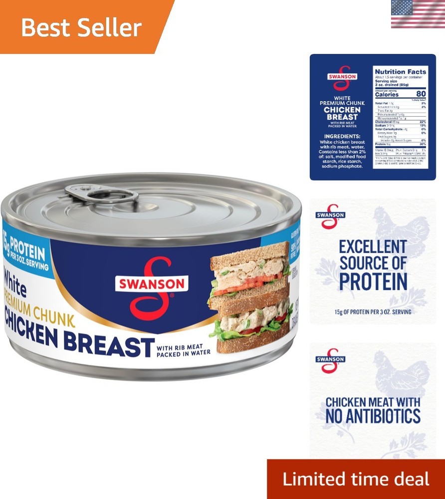 Swanson White Chunk Chicken Breast in Water, 9.75 Oz | Gluten-Free