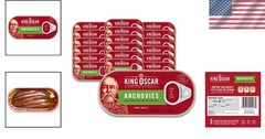 Gourmet Anchovies Fillets in Olive Oil, Pack of 18
