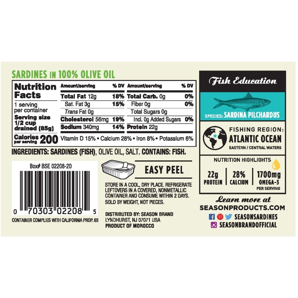 Sustainable Sardines – Wild Caught, High in Calcium