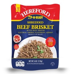 Hereford Shredded Beef Brisket with Beef Broth and Natural Smoke Flavor | She…
