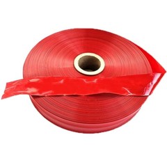 5 Meters Food Grade Red Plastic Sausage Casings Shell Width 48-50mm Inedible