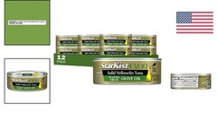 12-Pack Yellowfin Tuna in E.V.O.O. – Gluten Free & Dolphin Safe – 4.5 oz Cans