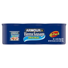 (3 pack) Armour Star Vienna Sausage, Original Flavor, Canned Sausage (Pack of 6)