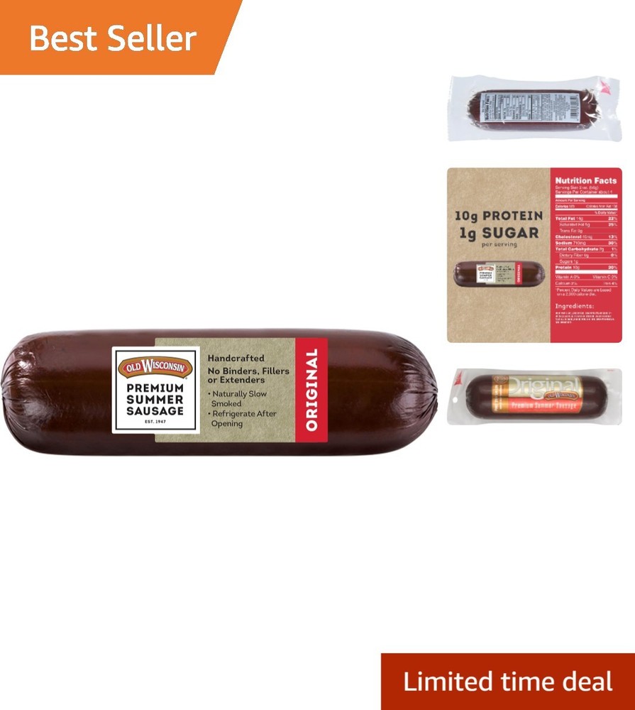 8oz Summer Sausage – 100% Natural, High Protein Snack for Entertaining