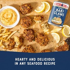 Bumble Bee Whole Baby Canned Clams, 1 Bottle Juice and 1 Can Whole Clams for Cho