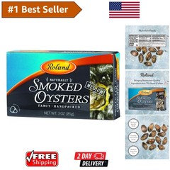 Handpacked Wild Caught Smoked Oysters in Oil – 3 Ounce for Culinary Creations