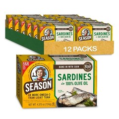 Wild Caught Sardines in Olive Oil – 22g Protein, Omega-3 Powerhouse, 12-Pack