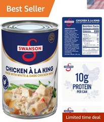 Convenient 10.5 oz Swanson Canned Chicken a la King – High Protein Delight