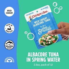 Chicken of the Sea Albacore Tuna in Water 2.5oz Packets Pack of 12