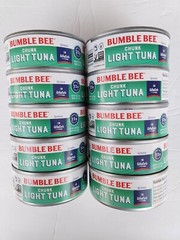 10 CANS BUMBLE BEE CHUNK LIGHT TUNA WILD CAUGHT NET WT 5 OZ EACH