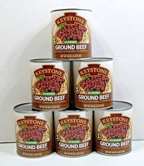 (6) KEYSTONE GROUND BEEF **ALL NATURAL – NO PRESERVATIVES – FULLY COOKED** 28oz
