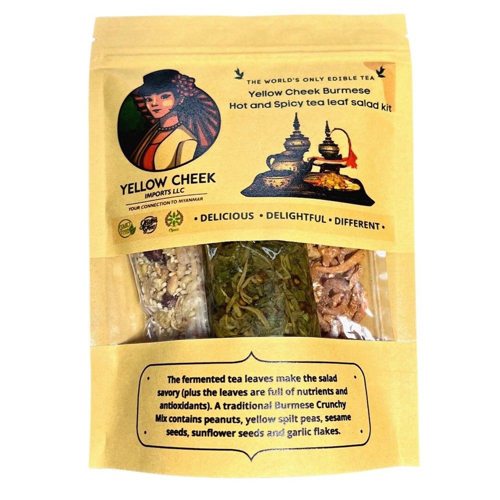 YELLOW CHEEK BURMESE TEA LEAF SALAD KIT – LAPHET THOKE- Hot and Spicy – Salad –