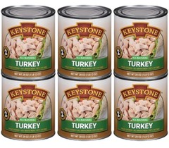 6 Cans – Keystone Meats All Natural Turkey Fully Cooked 28 oz No Preservatives✅