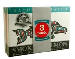 Alaska Smokehouse Jumbo Smoked Salmon (8 Oz), 3Count Variety Pack