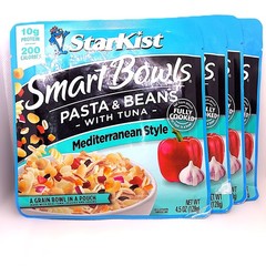 StarKist Smart Bowls Tuna, Pasta & Beans Mediterranean Style – 4.5 oz Pouch 4 pk