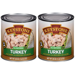 (8 Cans) Keystone Turkey **ALL NATURAL – NO PRESERVATIVES – FULLY COOKED** 28oz