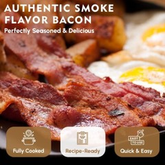 (6 Cans ) Werling Canned Bacon 12oz Can Survival Food Fully Cooked Smoke Flavor