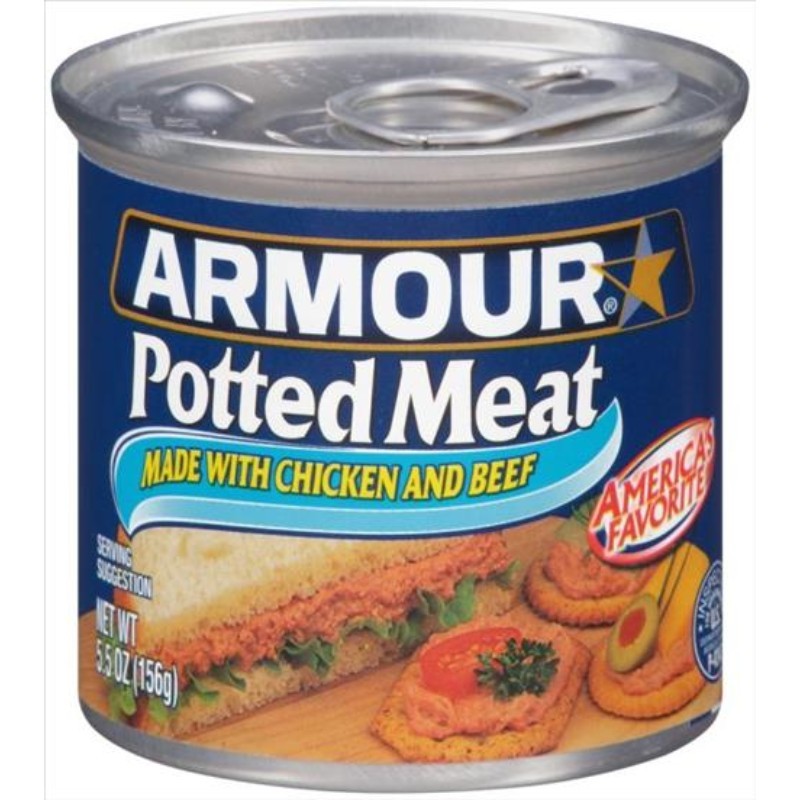 24x Armour Potted Meat Lot Snack Treats Bulk New Sealed 5.5oz
