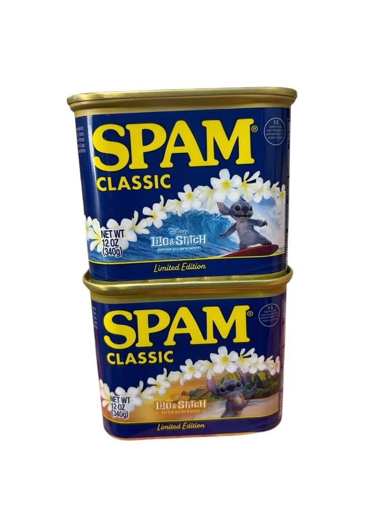 2 Spam Classic LIlo & Stitch Limited Edition Cans